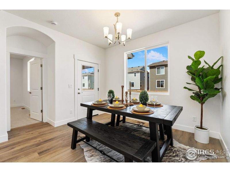 Dining Area off Kitchen with Patio Access