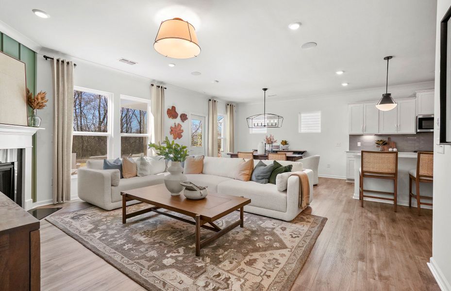 Representative furnished interior of a home built from the Marshall by Pulte Homes in Riverstone, Monroe (Image 34).