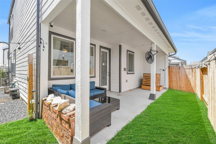 Functional side yard access providing additional privacy, convenience, and outdoor versatility.