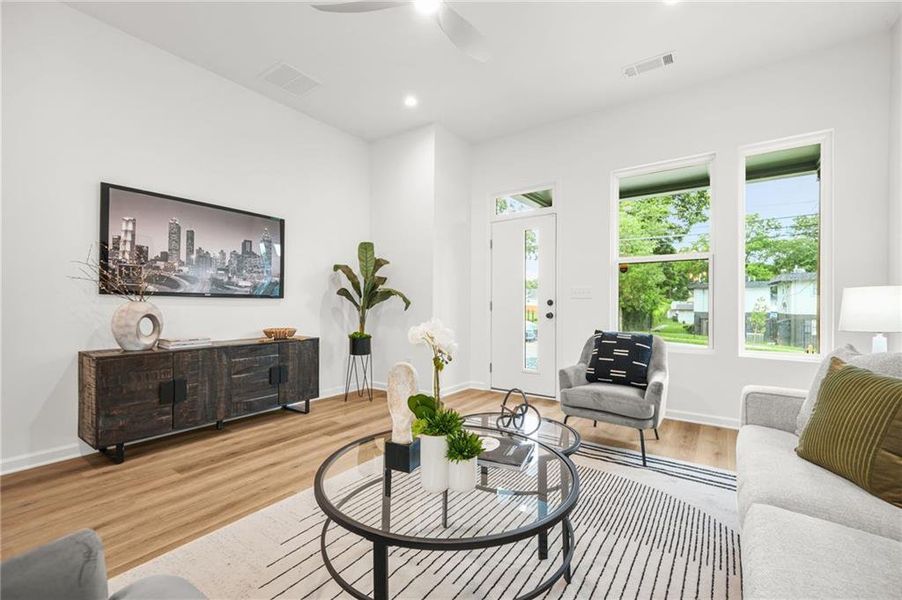 Furnished interior view inside a new home in , Atlanta (Image 8). Furnished interior view inside a new home in , Atlanta (Image 8).