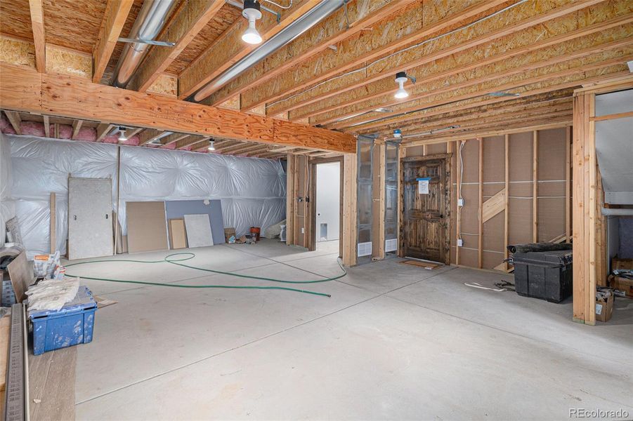 720 square feet to finish with laundry room and plumbing for bath