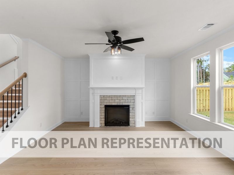 Bright Living Room – Essington II by Ivey Homes