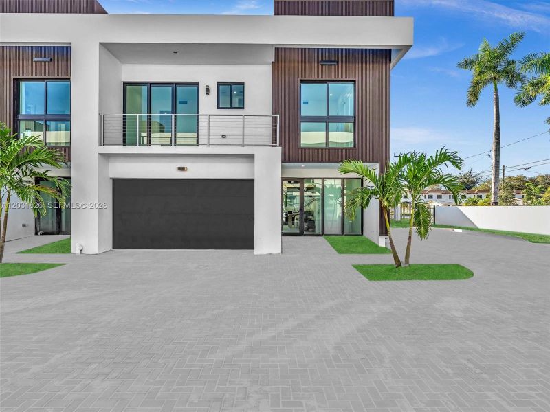 Front exterior of a new home in , Dania Beach, FL, highlighting curb appeal (Image 40).