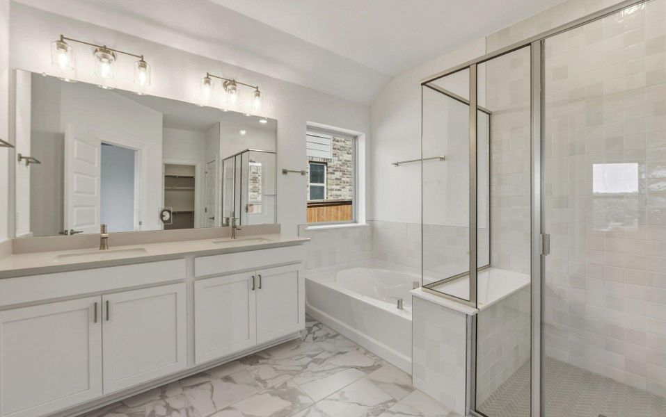 Furnished interior view inside a new home in West Cypress Hills, Spicewood (Image 9). Furnished interior view inside a new home in West Cypress Hills, Spicewood (Image 9).