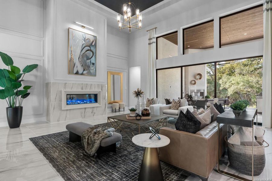 Furnished interior view inside a new home in Shavano Highlands, San Antonio (Image 14).