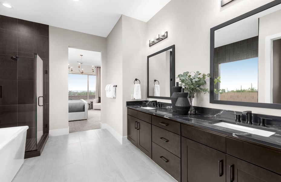Representative furnished interior of a home built from the Parklane II by Pulte Homes in Saguaro Reserve - Majesty, Marana (Image 13).