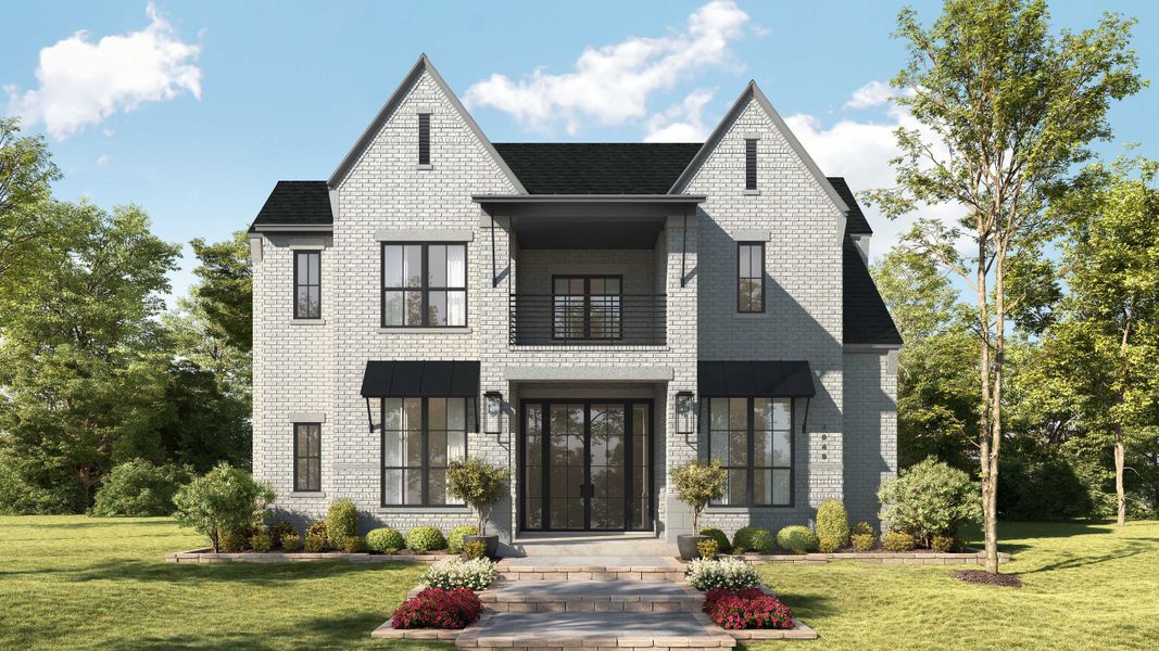 Representative exterior photo of a completed home built from the Giselle by Huntington Homes in Fields, Frisco, TX (Image 7). Representative exterior photo of a completed home built from the Giselle by Huntington Homes in Fields, Frisco, TX (Image 7).