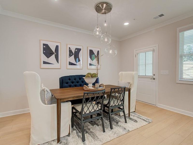 Furnished interior view inside a new home in Bluffs at Bells Ferry, Marietta (Image 14).