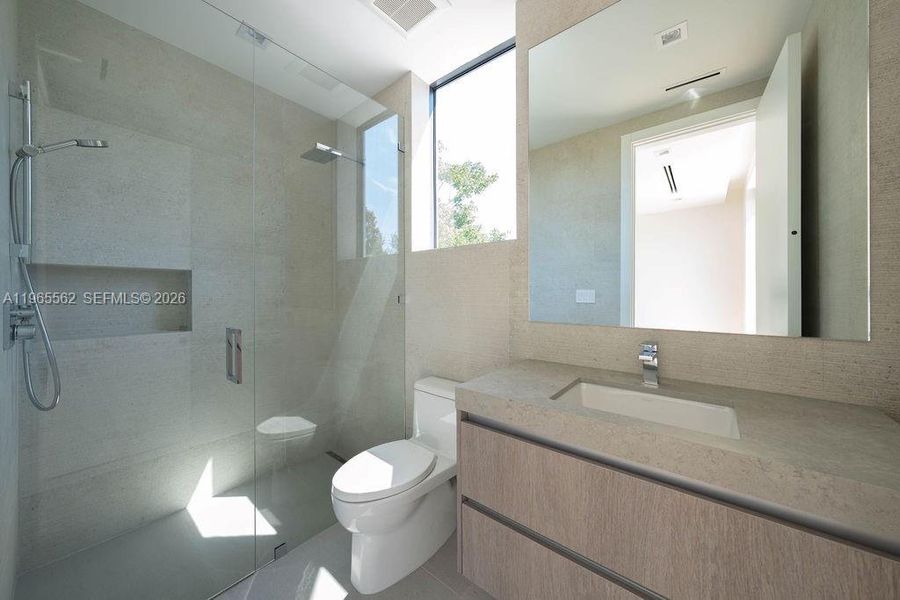 Furnished interior view inside a new home in , Miami (Image 10).