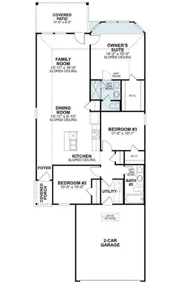 2D floor plan layout of this home in Moran Ranch, Willis, TX (Image 3).