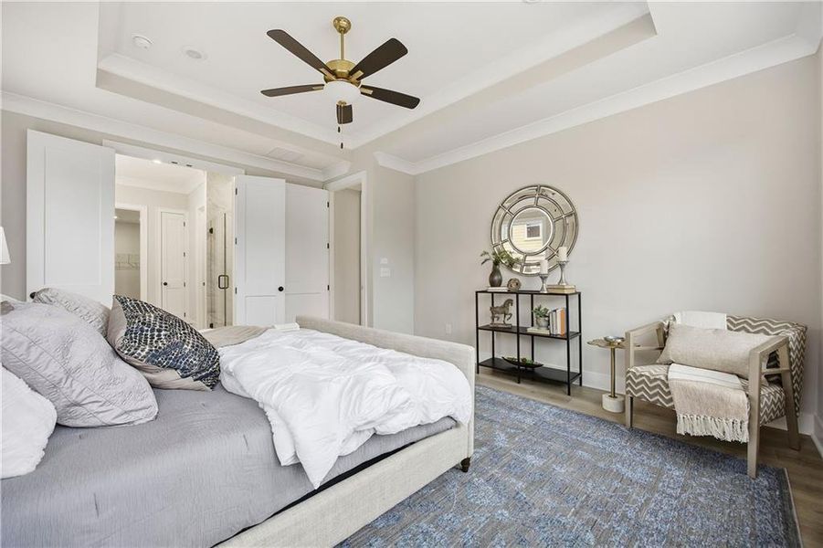 Furnished interior view inside a new home in Yellowstone Farms, Cumming (Image 9).