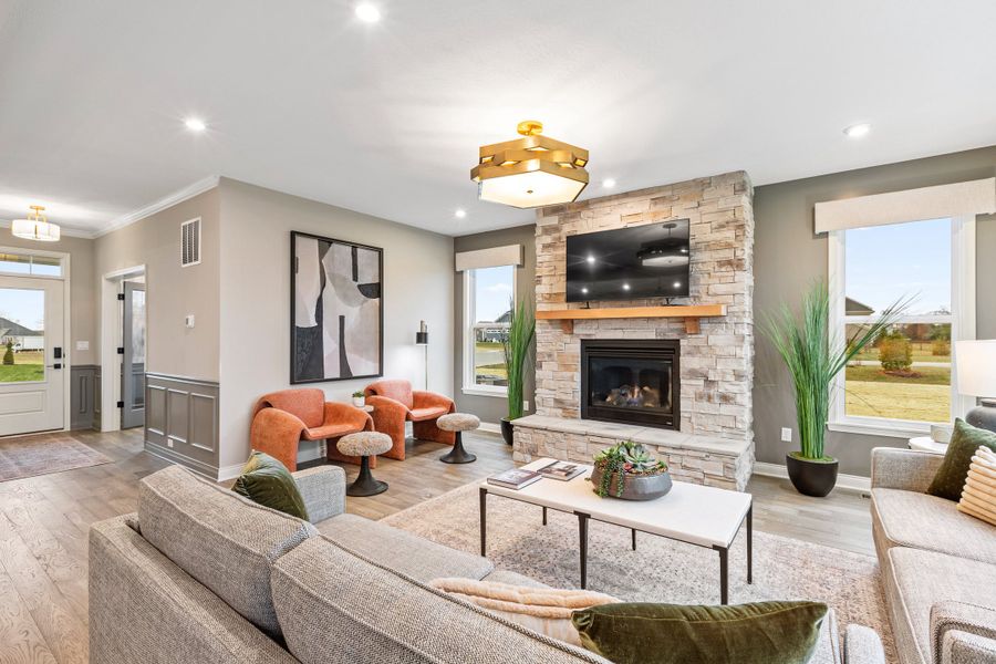 Representative furnished interior of a home built from the Wyatt by Fischer Homes in Leeland Farms, Fuquay Varina (Image 36). Representative furnished interior of a home built from the Wyatt by Fischer Homes in Leeland Farms, Fuquay Varina (Image 36).