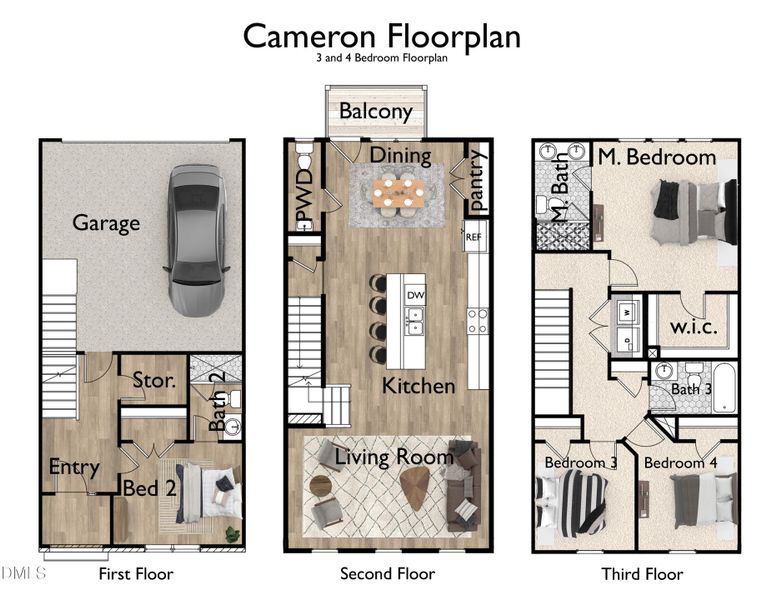 Cameron Floorplan 3&4 Bedrooms