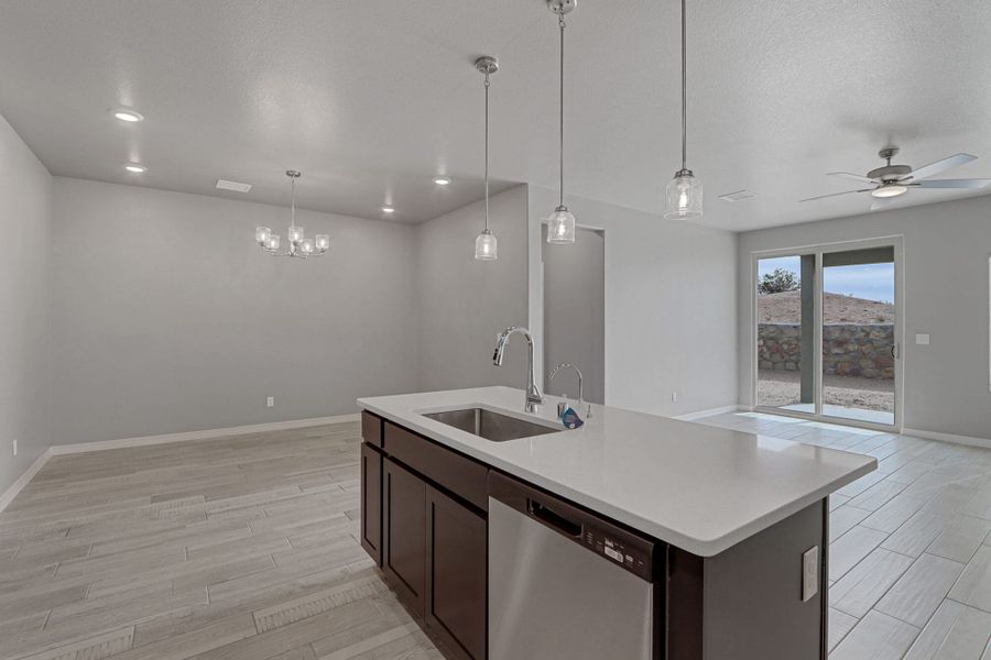 Furnished interior view inside a new home in Emerald Estates, Horizon City (Image 9).