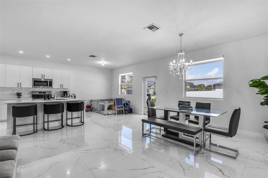 Furnished interior view inside a new home in , Miami (Image 8).