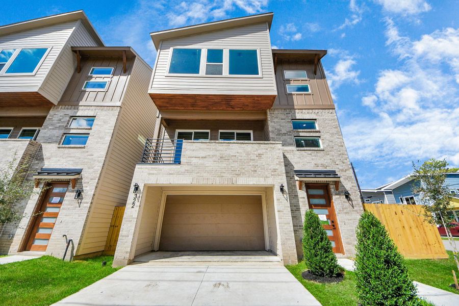 Front exterior of a new home in , Houston, TX, highlighting curb appeal (Image 22). Front exterior of a new home in , Houston, TX, highlighting curb appeal (Image 22).