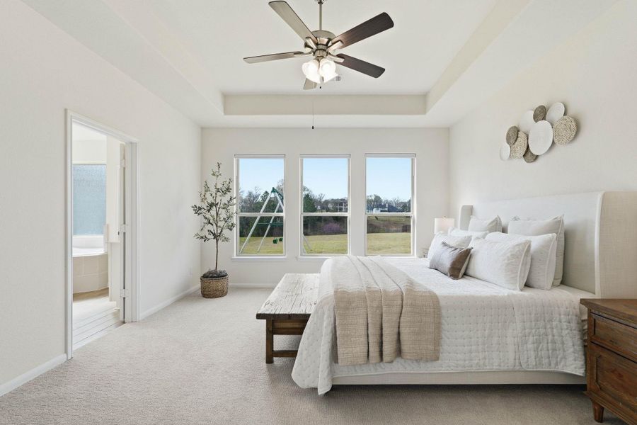 Furnished interior view inside a new home in Waterstone on Lake Conroe, Montgomery (Image 17).