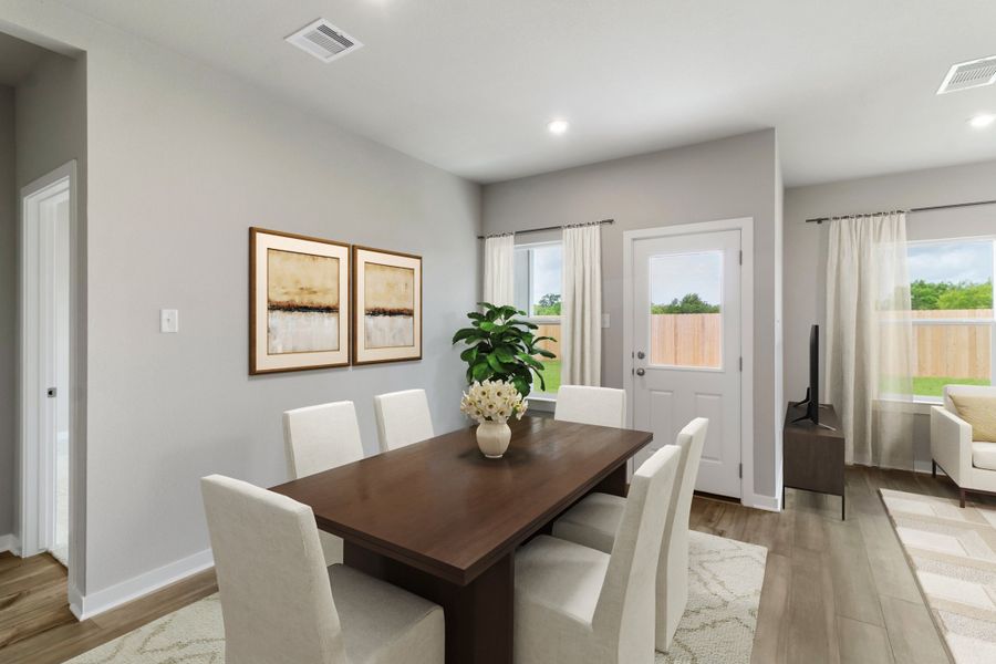 Representative furnished interior of a home built from the Colorado by Omega Builders in Hillside Village, Temple (Image 6).