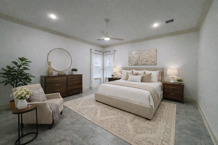 Primary bedroomVirtually staged