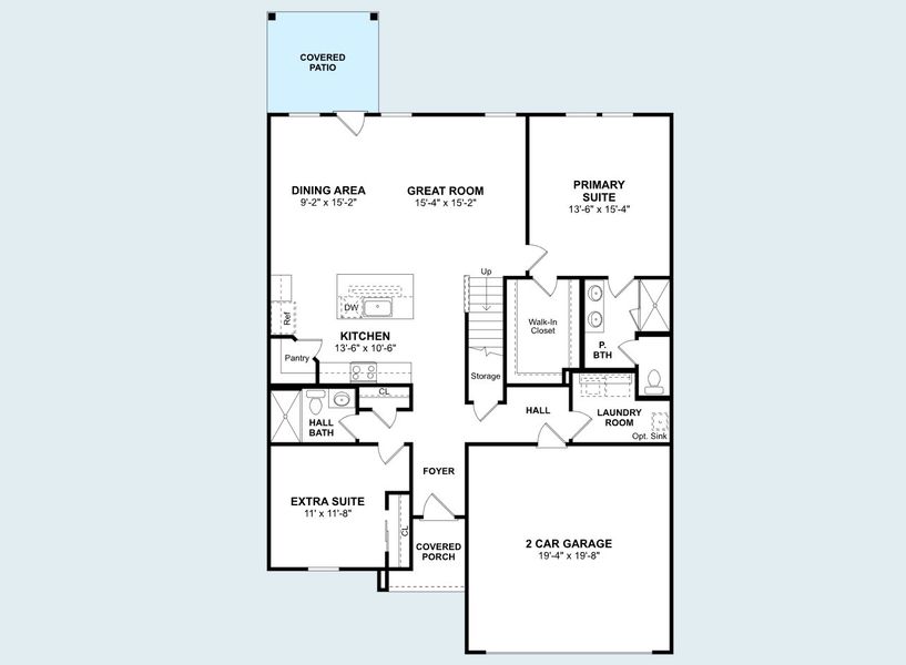 2D floor plan layout of this home in Aspire at Noble Ridge, Howe, TX (Image 5). 2D floor plan layout of this home in Aspire at Noble Ridge, Howe, TX (Image 5).