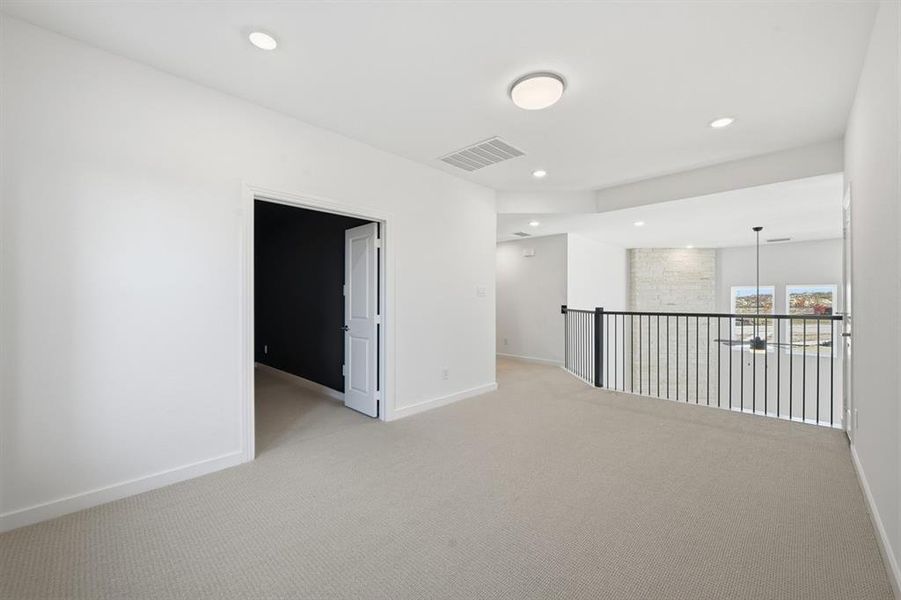 Spacious, unfurnished interior of a new home in Wildflower Ranch: 50ft. lots, Dish (Image 25). Spacious, unfurnished interior of a new home in Wildflower Ranch: 50ft. lots, Dish (Image 25).