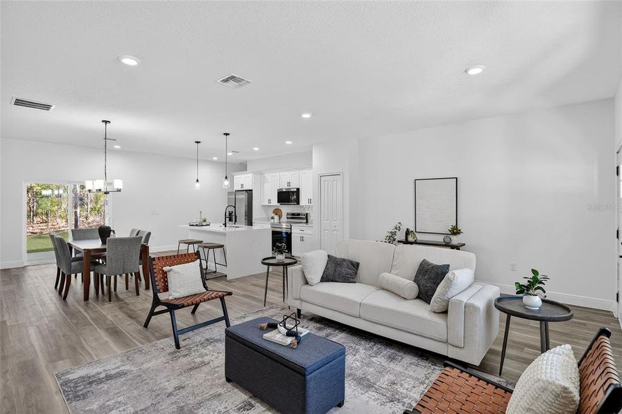 Furnished interior view inside a new home in , Citrus Springs (Image 9). Furnished interior view inside a new home in , Citrus Springs (Image 9).