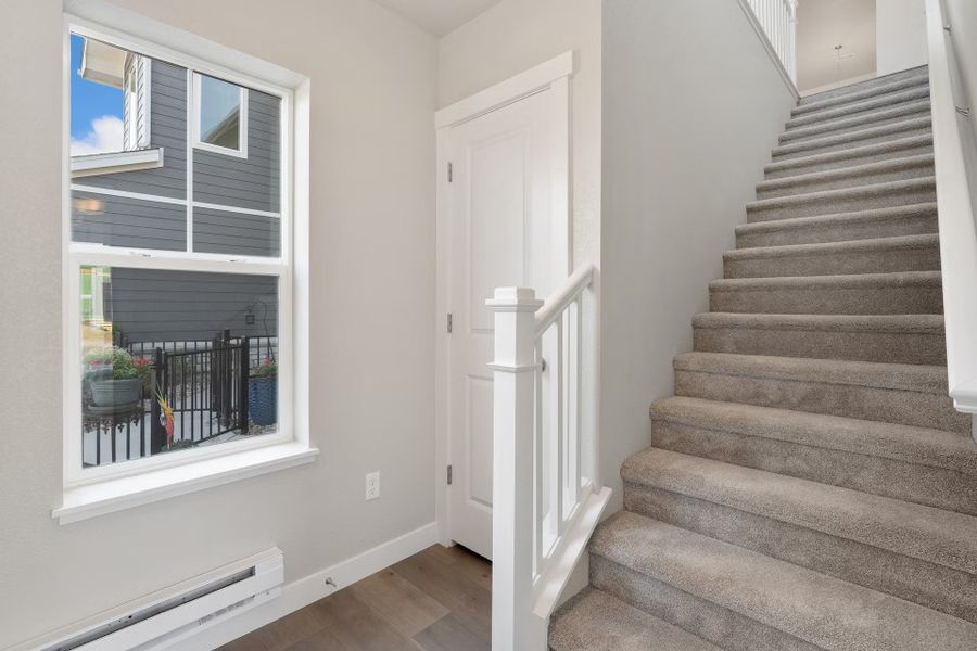 Spacious, unfurnished interior of a new home in The Lakes at Centerra - Discovery, Loveland (Image 11). Spacious, unfurnished interior of a new home in The Lakes at Centerra - Discovery, Loveland (Image 11).