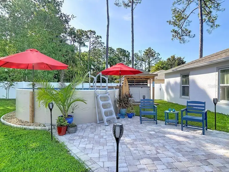 Exterior details and patio area of a home in , Palm Coast (Image 25). Exterior details and patio area of a home in , Palm Coast (Image 25).