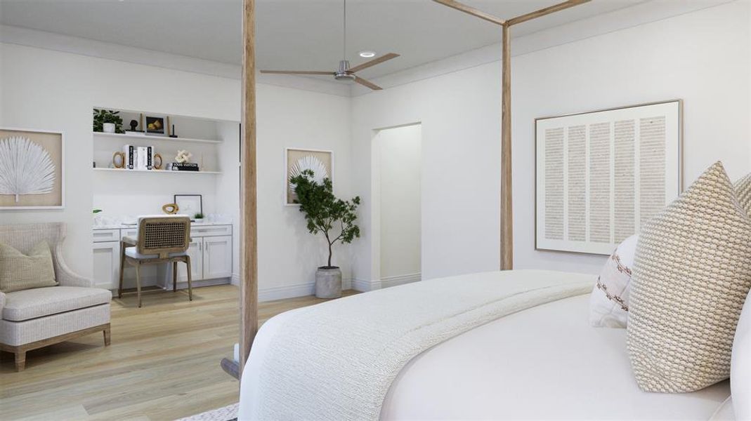 Bedroom featuring light hardwood / wood-style floors