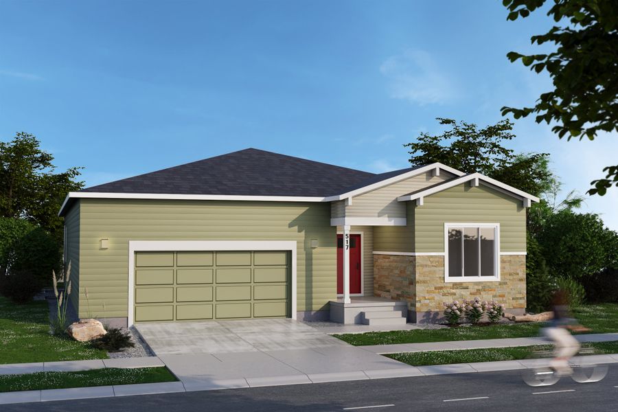 Representative exterior photo of a completed home built from the Morrison by Hartford Homes in Trailside, Timnath, CO (Image 28).