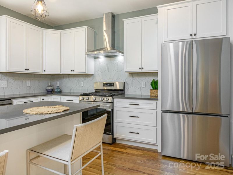 Gleaming Stainless Steel Appliances