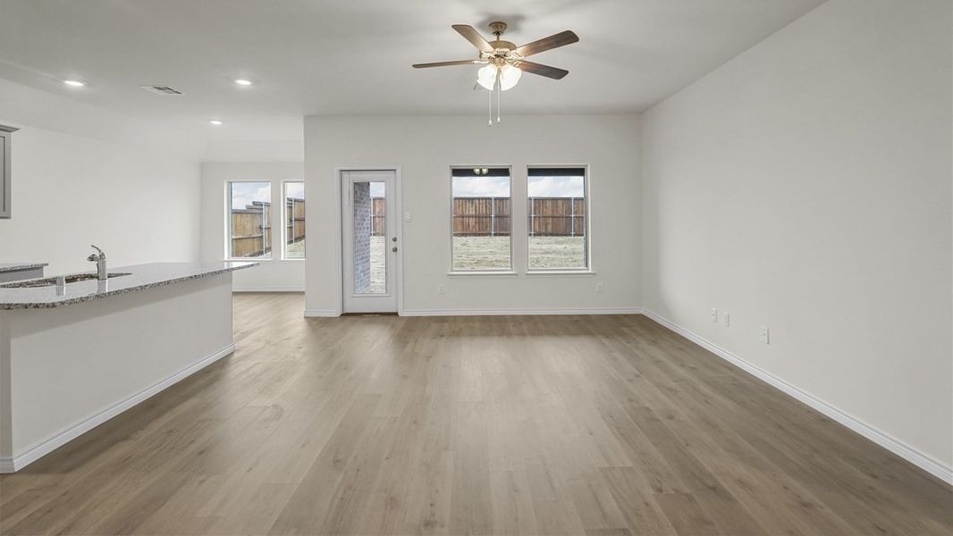 Representative unfurnished interior of a home built from the Cedarwood by D.R. Horton in Silverado, Aubrey (Image 11). Representative unfurnished interior of a home built from the Cedarwood by D.R. Horton in Silverado, Aubrey (Image 11).