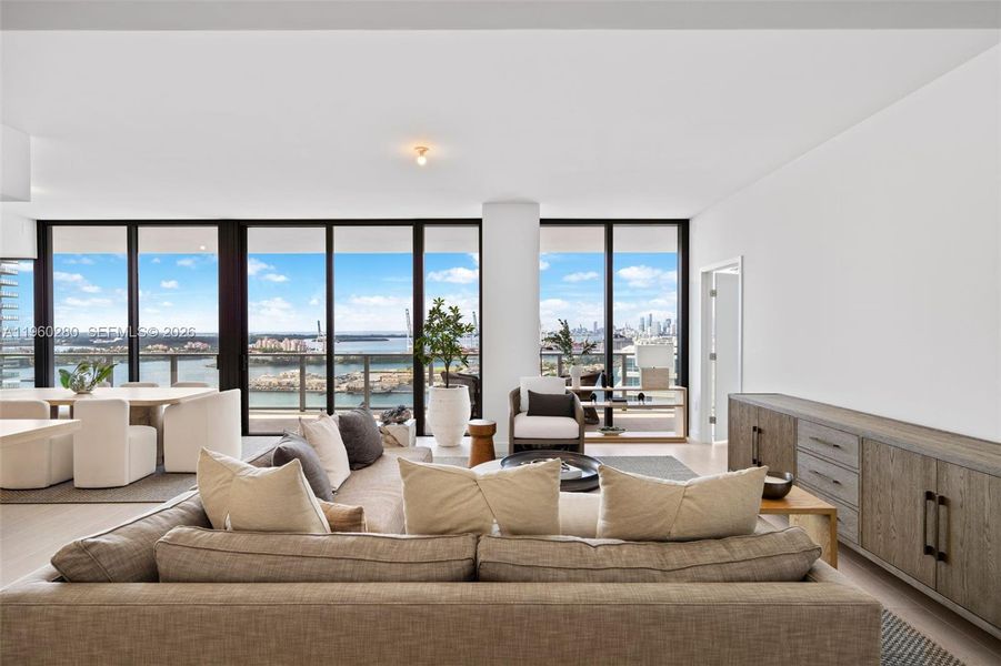Furnished interior view inside a new home in , Miami Beach (Image 15).