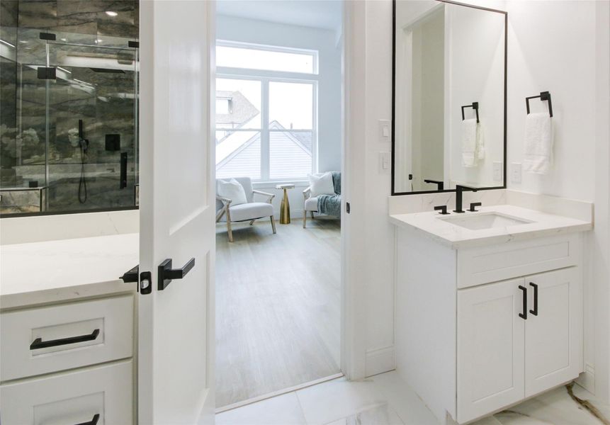 Furnished interior view inside a new home in , Houston (Image 37).