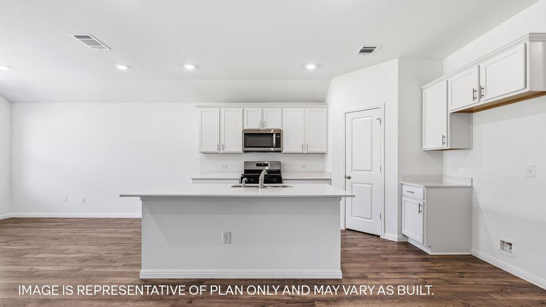 Representative furnished interior of a home built from the The Easton by D.R. Horton in Prairie Lakes, Buda (Image 5).