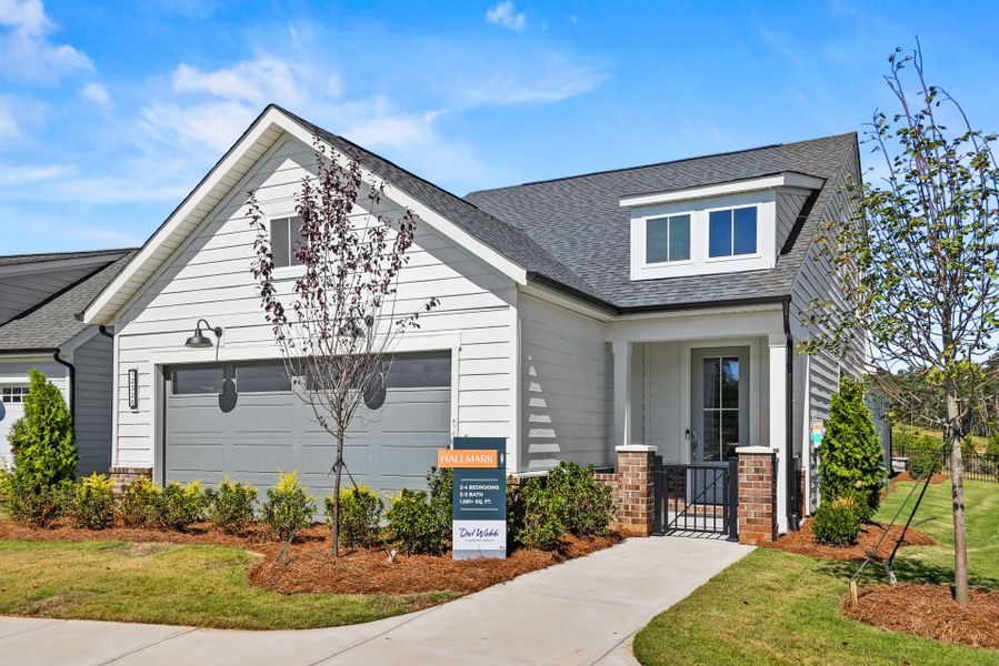 Representative exterior photo of a completed home built from the Hallmark by Del Webb in Del Webb Carolina Ridge, Midland, NC (Image 27).