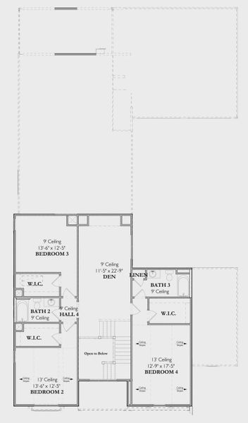 2D floor plan layout for the The Patterson 1A by Signature Homes in Poplar Farms, Franklin, TN (Image 3).
