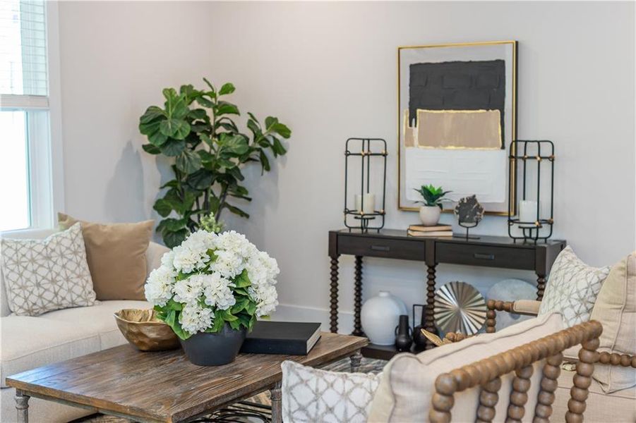 Furnished interior view inside a new home in , Flowery Branch (Image 36).