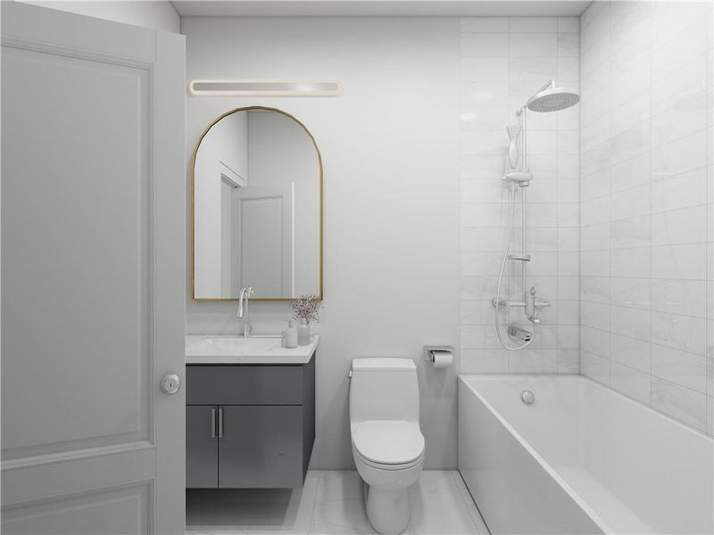 Furnished interior view inside a new home in , Cumming (Image 33).