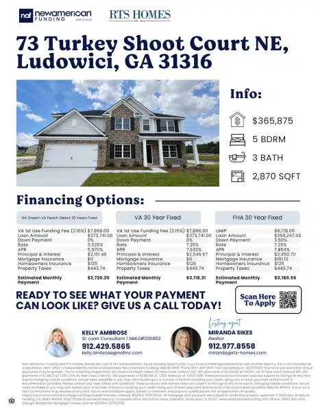 2D floor plan layout of this home in Doctor's Creek, Ludowici, GA (Image 27).