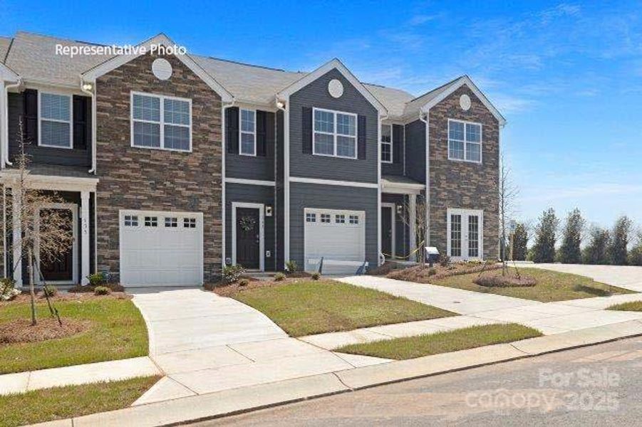 Front exterior of a new home in Fergus Crossing, York, SC, highlighting curb appeal (Image 2). Front exterior of a new home in Fergus Crossing, York, SC, highlighting curb appeal (Image 2).