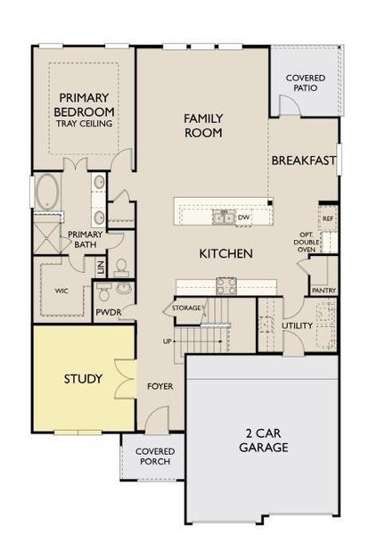 2D floor plan layout of this home in Oakwood Estates, Waller, TX (Image 6).