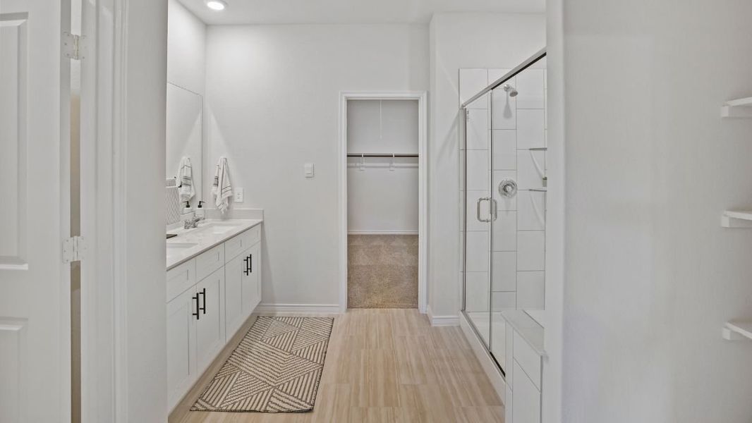 Furnished interior view inside a new home in Prairie Oaks, Oak Point (Image 9).