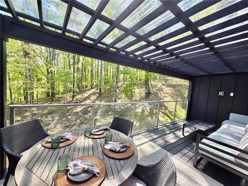 Exterior details and patio area of a home in , Waleska (Image 3).