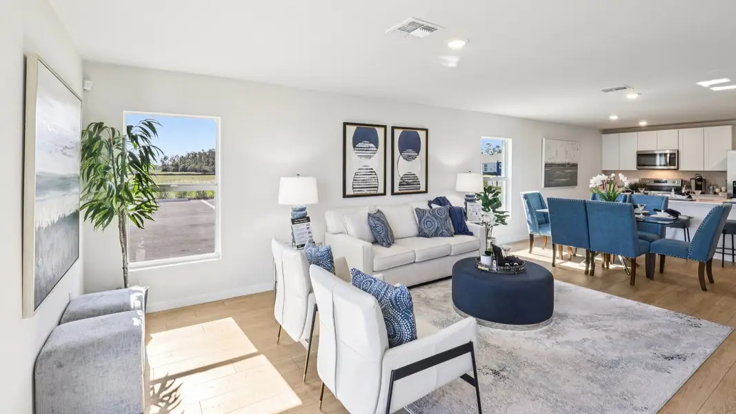 Representative furnished interior of a home built from the Cameron by D.R. Horton in Derby Creek, Ocala (Image 5). Representative furnished interior of a home built from the Cameron by D.R. Horton in Derby Creek, Ocala (Image 5).