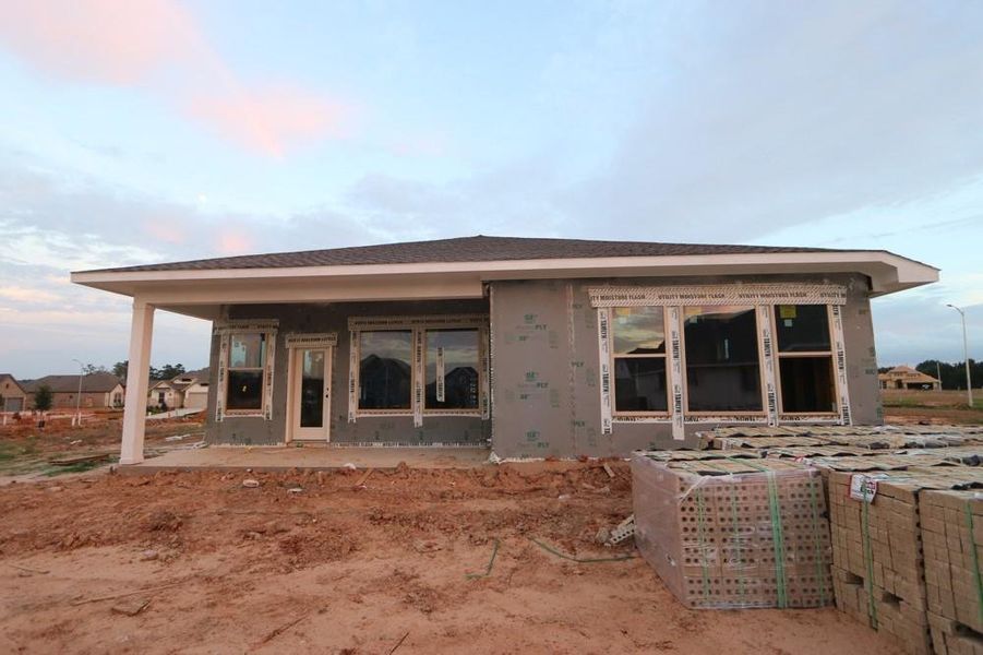 In-progress construction of a new home in Escondido 50' Homesites, Magnolia, TX (Image 37).