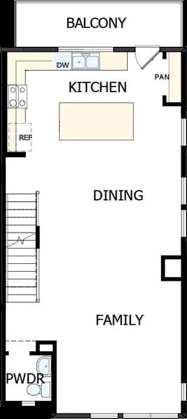 2D floor plan layout of this home in Central Living at Craig, Charlotte, NC (Image 5). 2D floor plan layout of this home in Central Living at Craig, Charlotte, NC (Image 5).