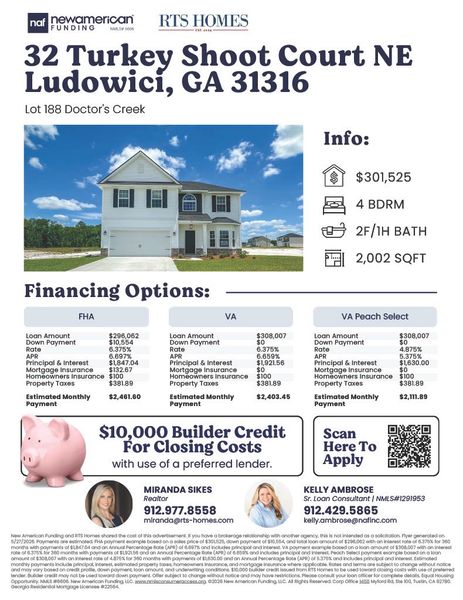 2D floor plan layout of this home in Doctor's Creek, Ludowici, GA (Image 17).