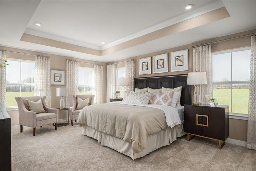 Representative furnished interior of a home built from the Saint Lawrence by Ryan Homes in Flora Estates, Moyock (Image 9).