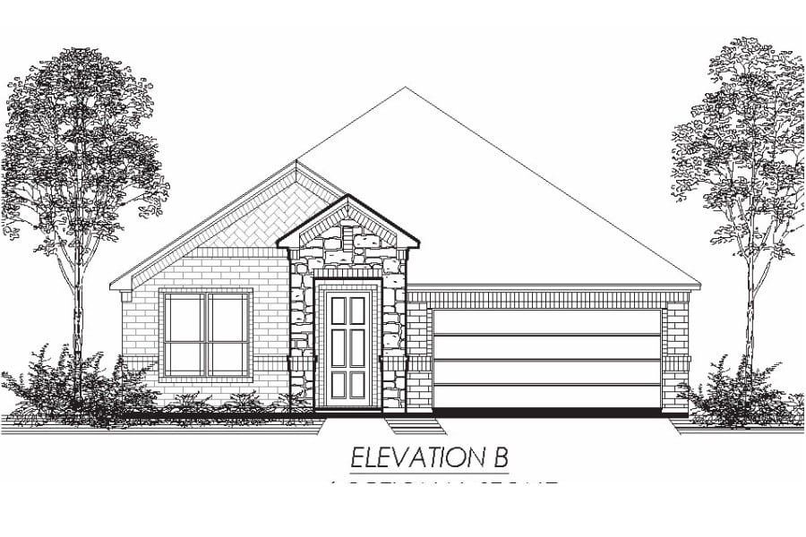 Representative rendering of the exterior for the The Peony by Lillian Custom Homes (Image 3).